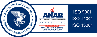 ISO 9001 ISO 14001 ISO 45001 ANAB